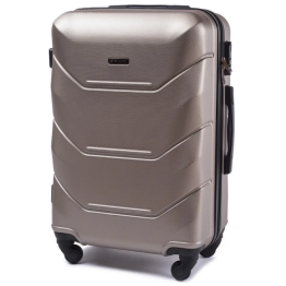 Чемодан дорожный на 4 колесах пластиковый шампань чемодан Wings 147 размер L