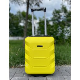 Дорожный чемодан для лоукостеров желтый Wizzair пластиковый чемодан для лоукостов на 2 колесах детский чемодан ручная кладь