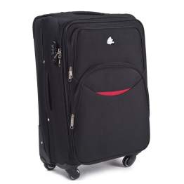 Чемодан маленький на колесах Wings чемодан S черный ручная кладь 
