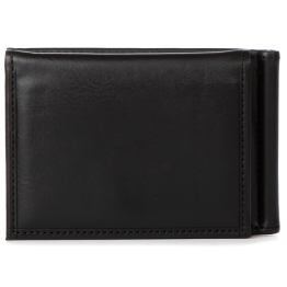 Мужской кошелек черный для денег Cosmetic bag зажим из иск-кожи мужской 