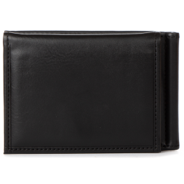 Мужской кошелек черный для денег Cosmetic bag зажим из иск-кожи мужской 