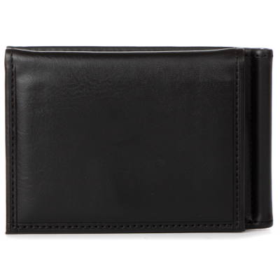 Мужской кошелек черный для денег Cosmetic bag зажим из иск-кожи мужской 