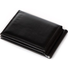 Мужской кошелек черный для денег Cosmetic bag зажим из иск-кожи мужской 