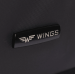 Дорожный средний текстильный чемодан на 4 колеса Wings чемодан М тканевый черно-серый