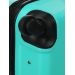 Дорожный средний бирюзовый пластиковый чемодан на 4 колесиках MADISSON 147 размер М чемодан четырехколесный
