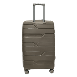 Большой чемодан цвет шампань дорожный чемодан полипропилен на 4 колесах Milano Bag размера L четырехколесный