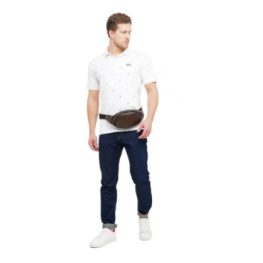 Бананка эко-кожа коричневая сумка на пояс Tiger бананка повседневная поясная сумка